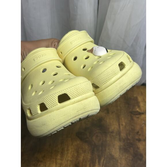 Crocs Classic Crush Platform Clog Acidic Yellow Mens 7 Women’s 9 Neon Comfort - Picture 10 of 11